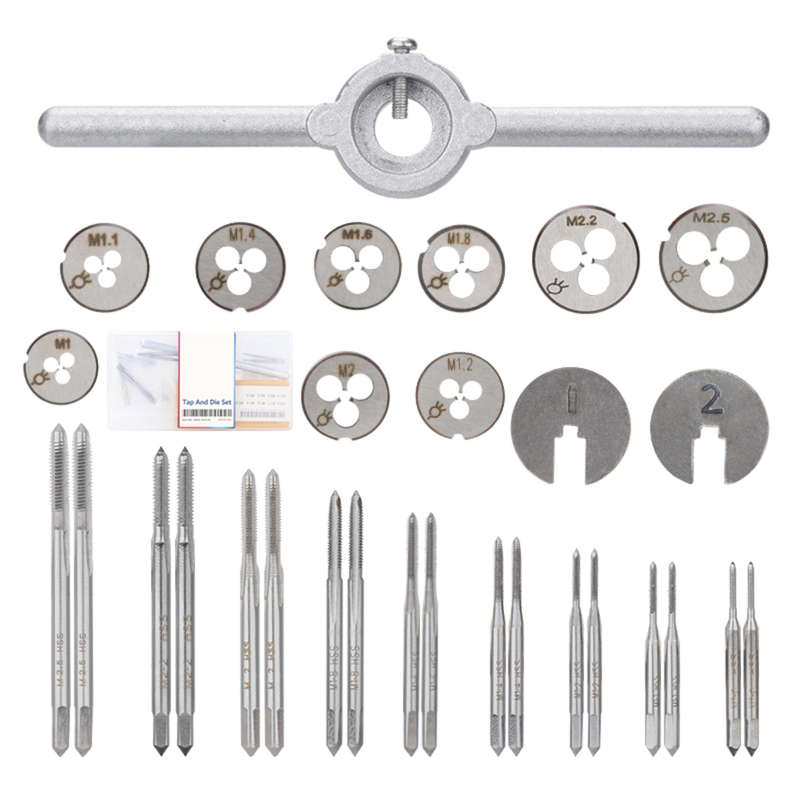 Drillpro 31pcs Multifunction Tap Die Set M1-M2.5 Metric Thread Tap and D