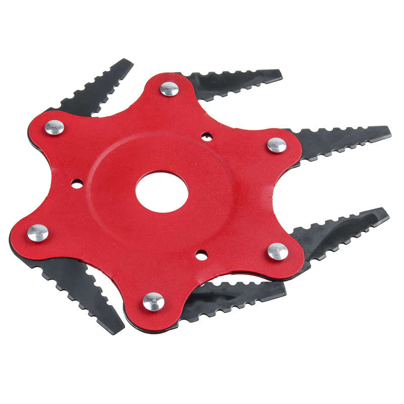 6 Teeth Grass Trimmer Head Steel Blades Brush Cutter Garden Tool for L