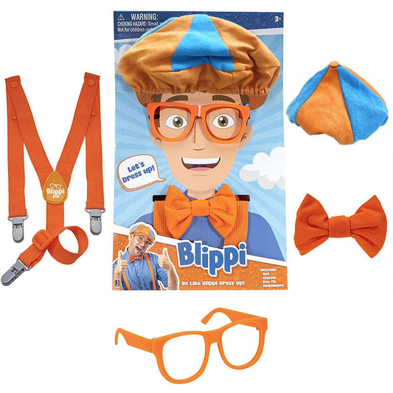 Blippi Adult Strap Glasses Bow Set Theme Birthday Party Decoration