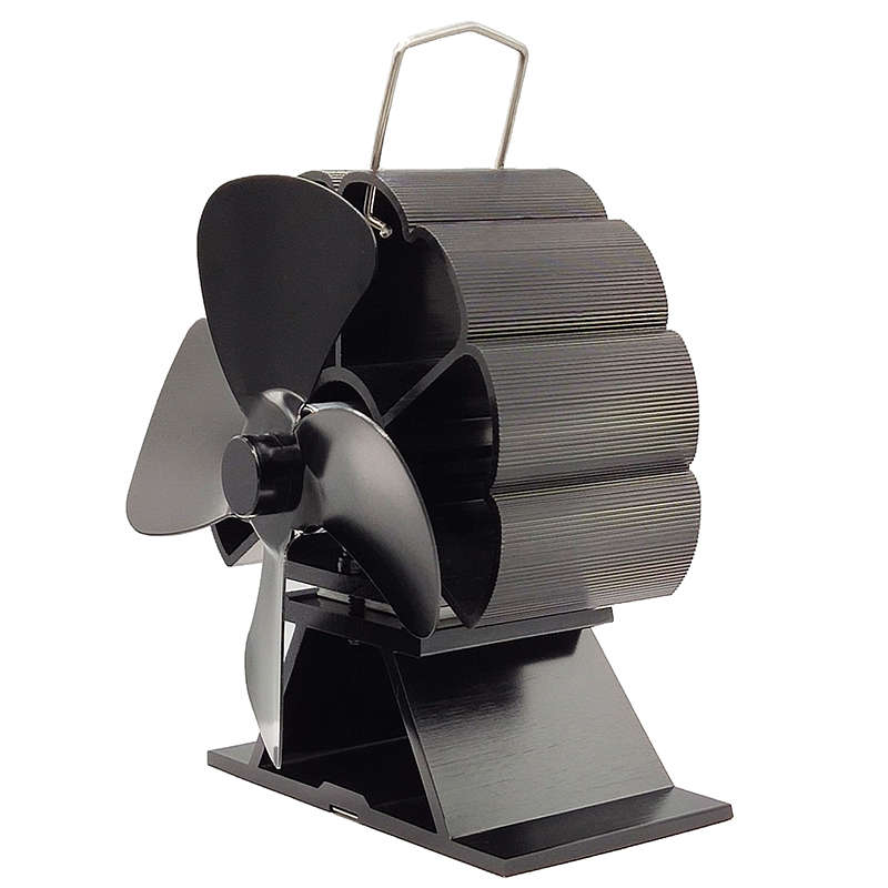 4 Blade Stove Fan 160-210CFM 1300RPM Heat Powered Stove Fan for Wood Log Burner Firep (Color Bronze)