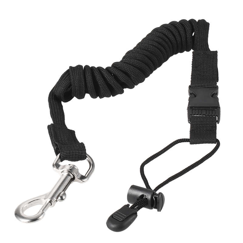 Elastic Kayak Canoe Paddle Leash with Metal Hook Surfboard Surfing Rope Safety Rowing Boats Lanyard