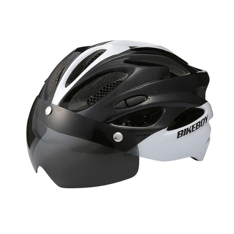 New Bicycle Helmet Goggles Road Riding Helmet With Mountain Bike Windshield Glas