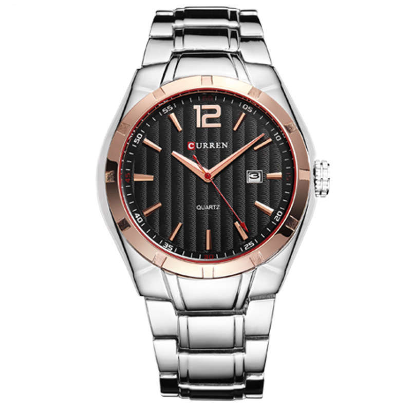 CURREN 8103 Waterproof Calendar Men Wrist Watch Full Steel Band Quartz Watches