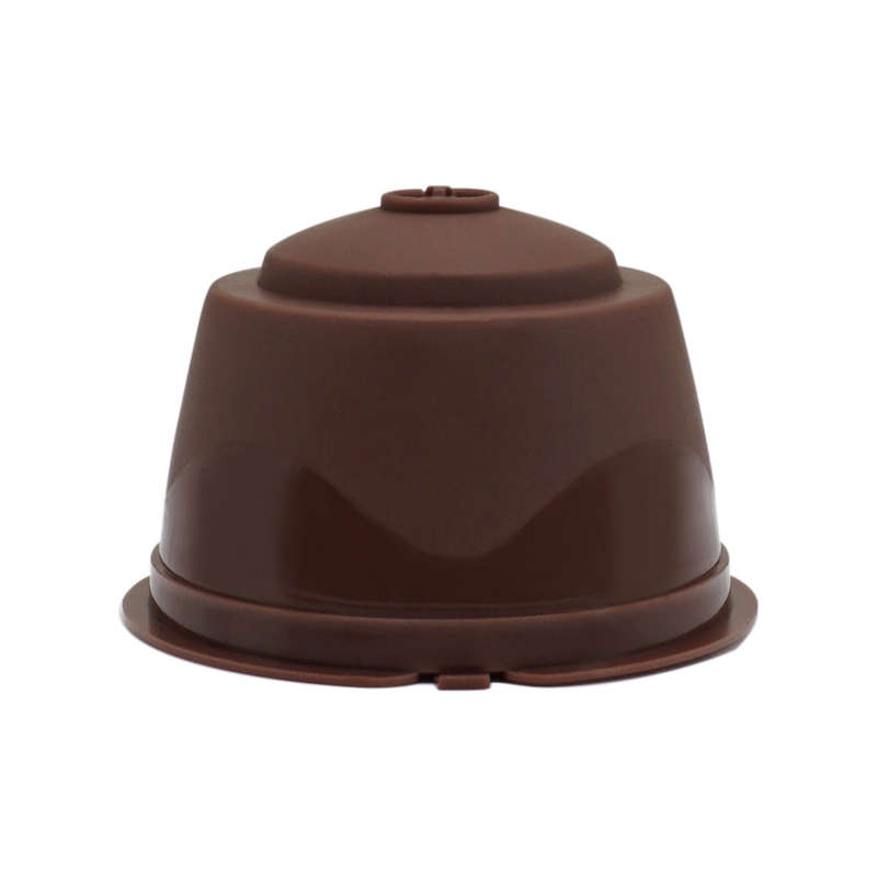 4Pcs/Set 50-100ml Refillable Coffee Capsule Cup Reusable Coffee Pods w/ Coffee Spoon (Color1 Brown)