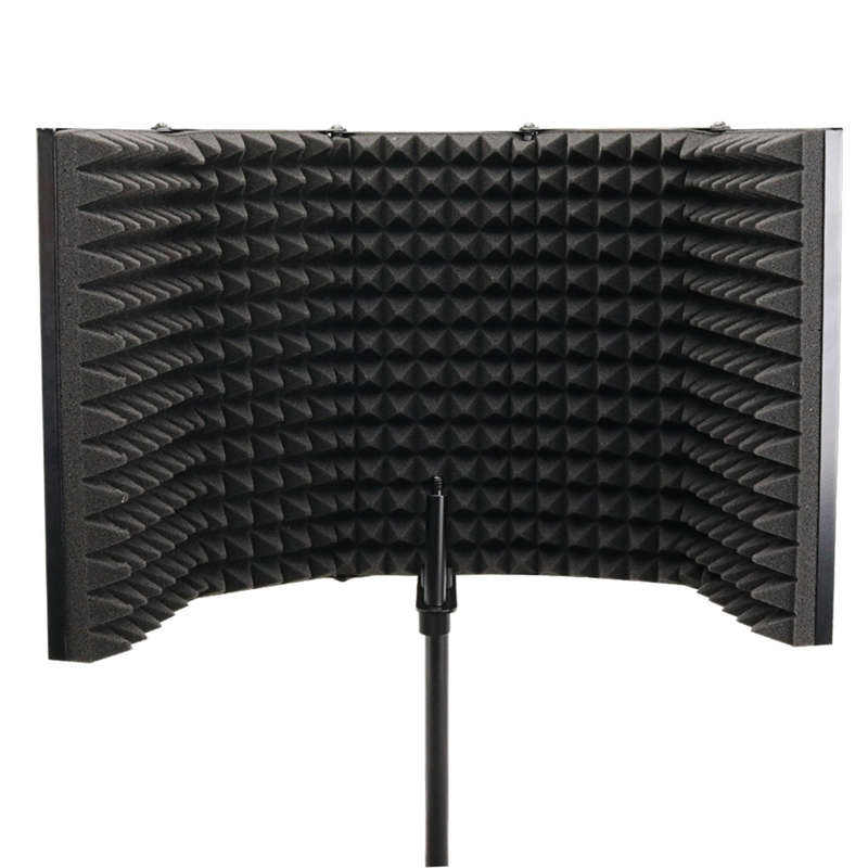 57.5 x 28cm Foldable Adjustable Studio Recording Microphone Isolator Sound
