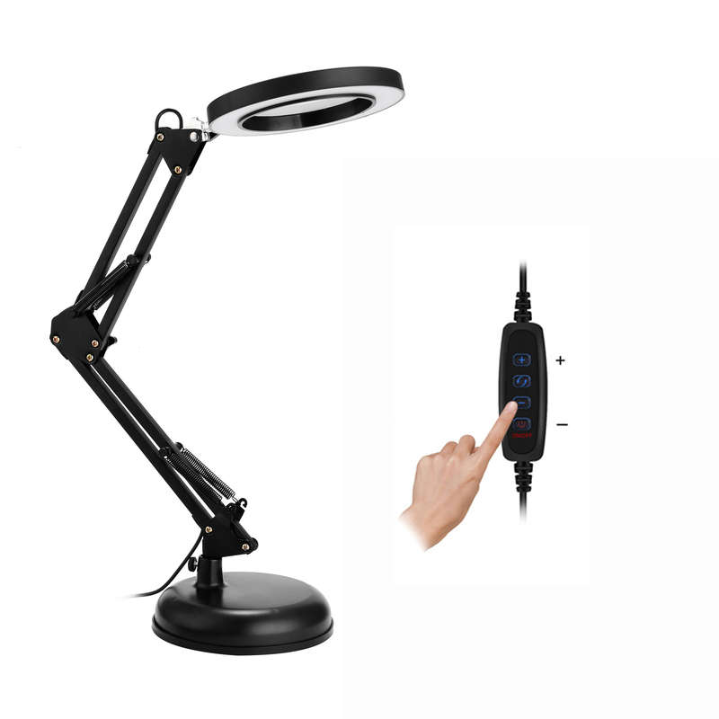 Magnifier Lamp Desktop LED Magnifier Lamp Nail Salon 5X Magnifying Lam