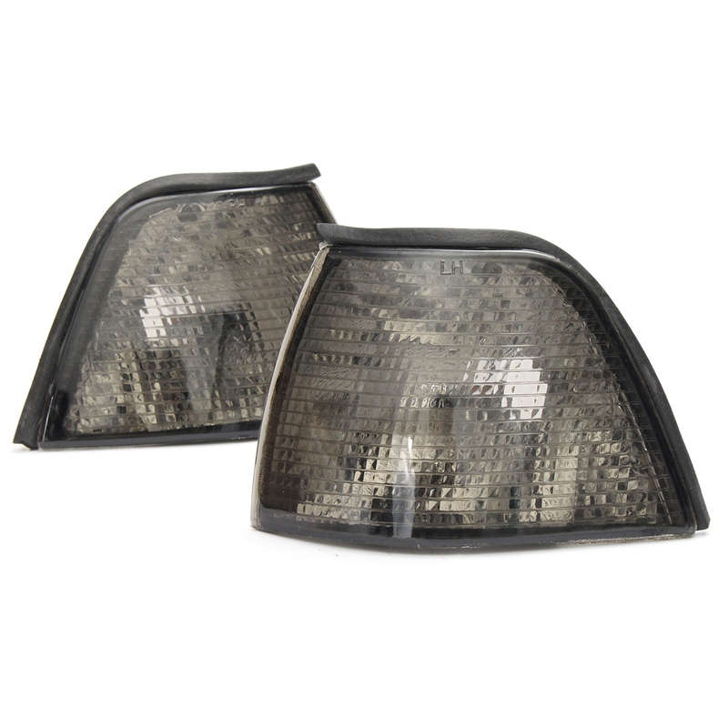 2Pcs Smoke Lens Side Corner Light Sidelights For BMW E36 3-Series 4DR 92-98