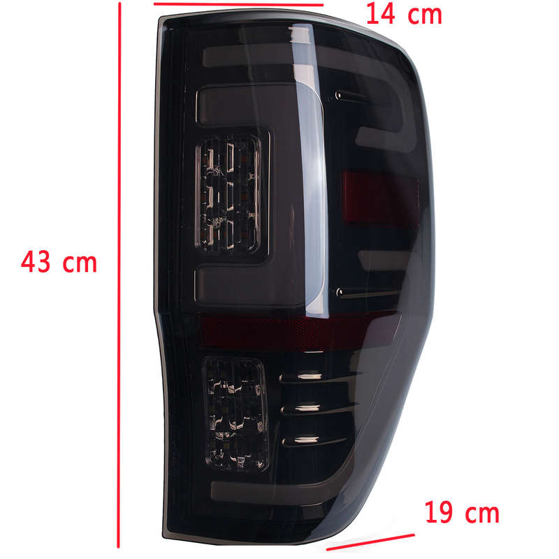 1 Pair Tail Light LED DIY Car Light 2 Colors Rear Brake Lamp for Ford Ranger Raptor T6 T7 PX XL XLT