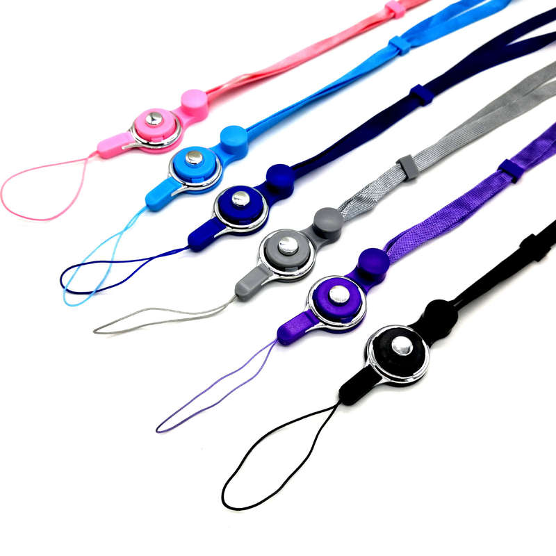 Bakeey 2 in 1 Detachable Universal Phone Ring Holder & Neck Strap Phone Lanyard Work P (Color Black)
