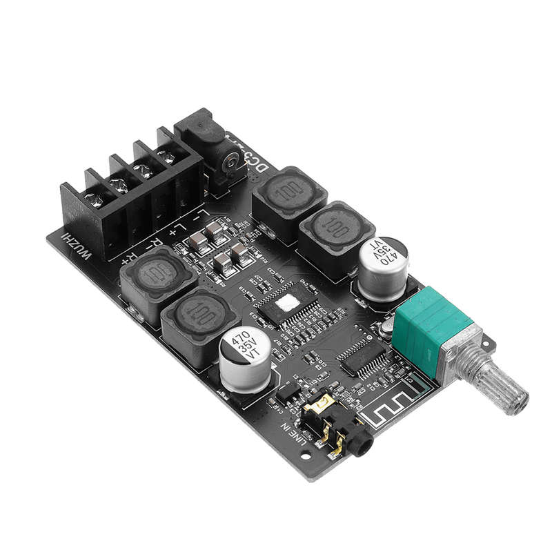 502C HIFI 2x50W TPA3116 AUX+ bluetooth 5.0 HIFI High Power Digital Amplifier (Version without shell)