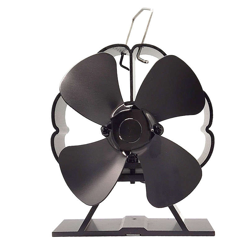 4 Blade Stove Fan 160-210CFM 1300RPM Heat Powered Stove Fan for Wood Log Burner Firep (Color Bronze)
