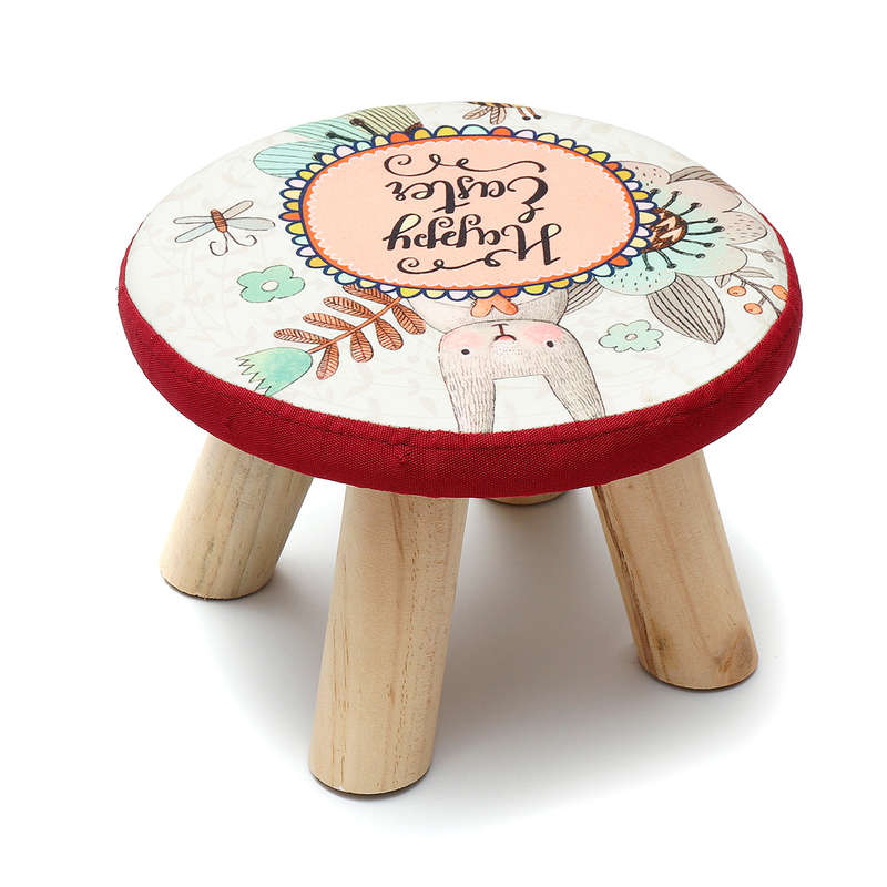 RANDOM DESIGN Soft Cushion Sitting Stool / Chair with Removable Cushion Cover