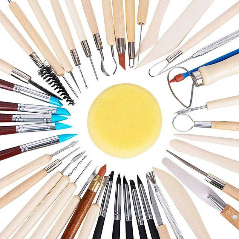 DIY Pottery Clay Sculpting Carving Modelling Tool Set Clay Sculpture Ceramic Craft (Type C)