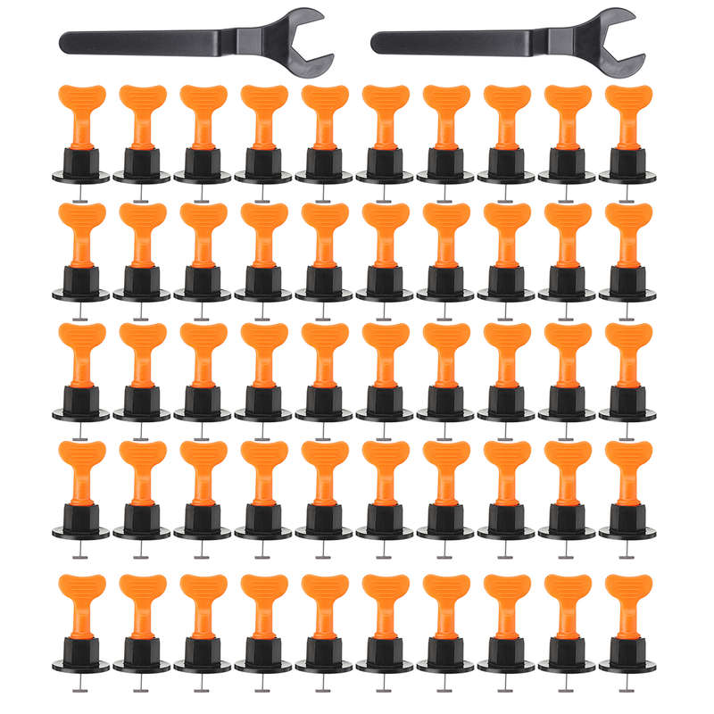 40/50/100Pcs Tile Leveling System Floor Kit Alignment Clip Reusable Spacers Locator (Quantity 50pcs)
