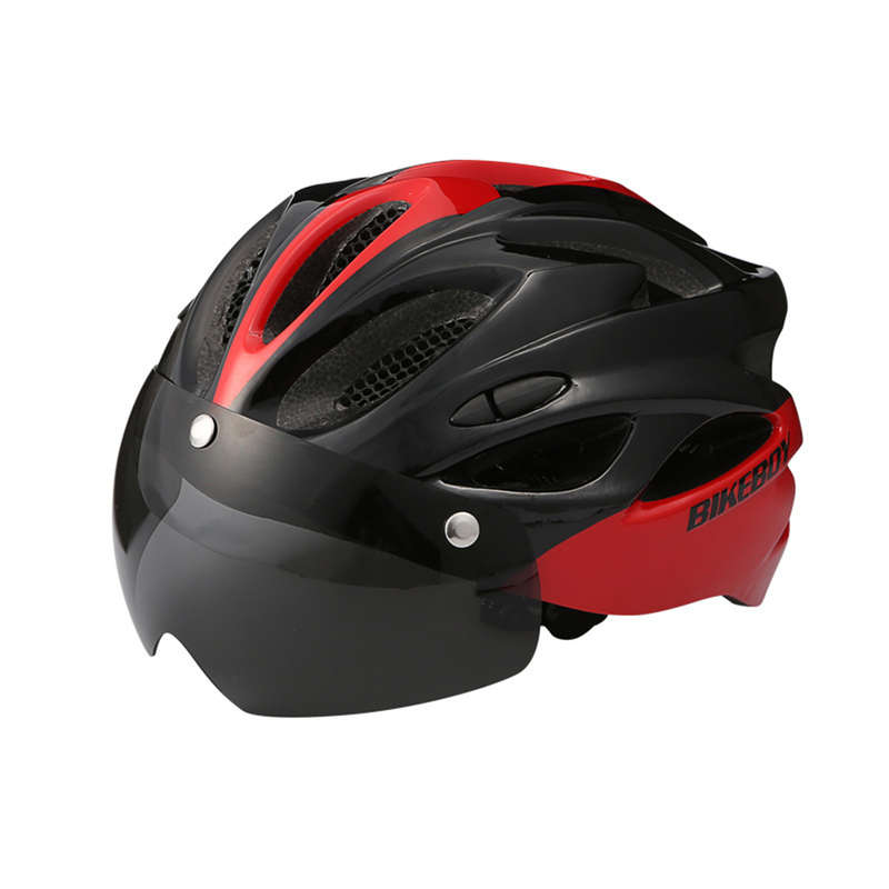 New Bicycle Helmet Goggles Road Riding Helmet With Mountain Bike Windshield Glas