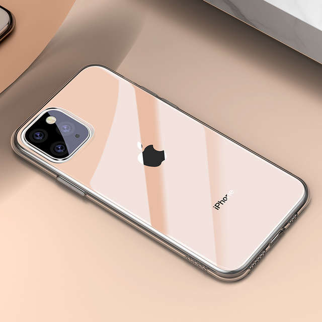 Baseus Ultra Thin Transparent Clear Soft TPU Protective Case for iPhone 11 (Color Transparent Black)