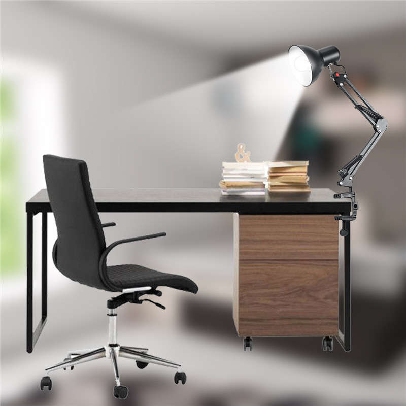 Large Adjustable Swing Arm Drafting Office Studio Clamp Table Lamp Desk Lamps Adjustable Light