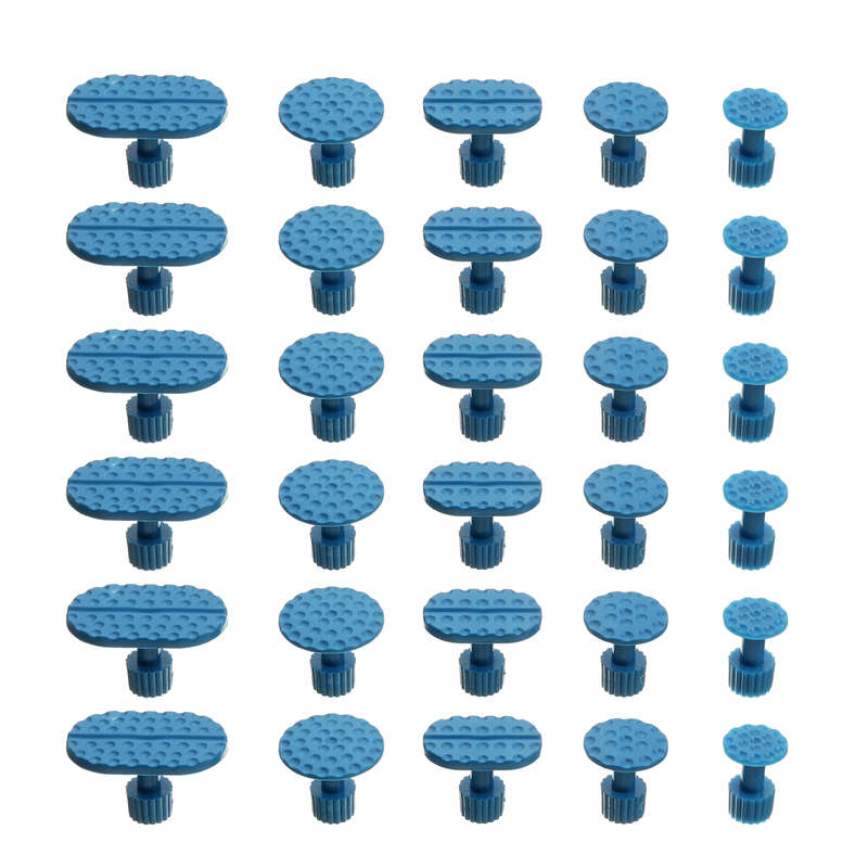 Car Dent Painless Repair Tools Kit 30PCS Pulling Tabs with Puller Paintless Hail Removal T Bar Slide