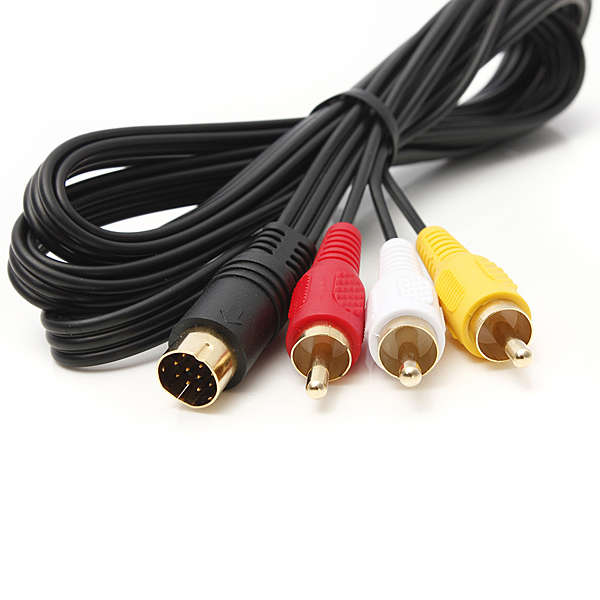 Audio Video AV Cable fits Sega Saturn A/V 1.8m 6ft RCA Connection Cord