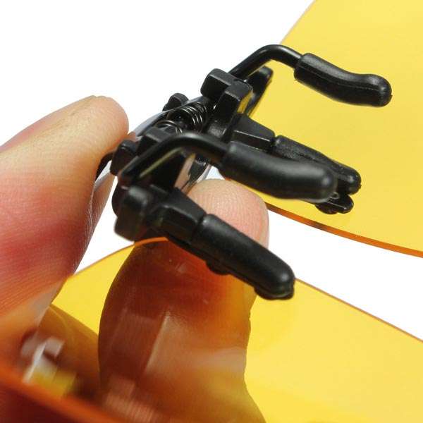 New Clip-on Flip Up Sun Glassess Night Vision Glasses Lens