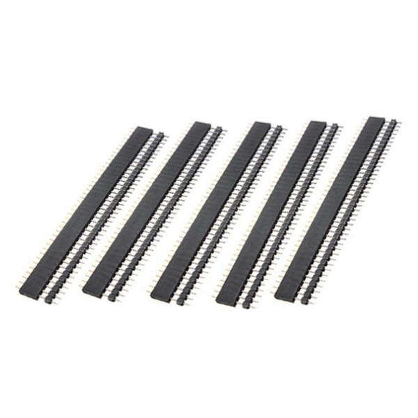 50 Pair 40 Pin Header 2.54mm Male Female SIL Socket Row Strip PCB Connector