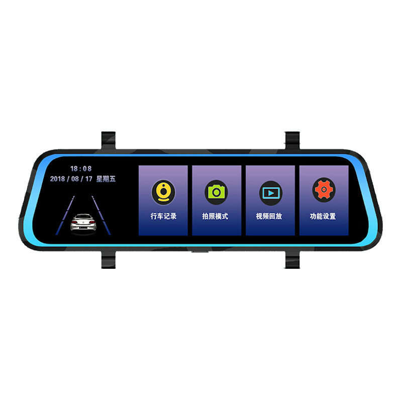904 10 Inch 1080P Rearview Mirror Dash Cam 2.5D IPS Touch Screen Night Vision G-sensor 24H Parking M