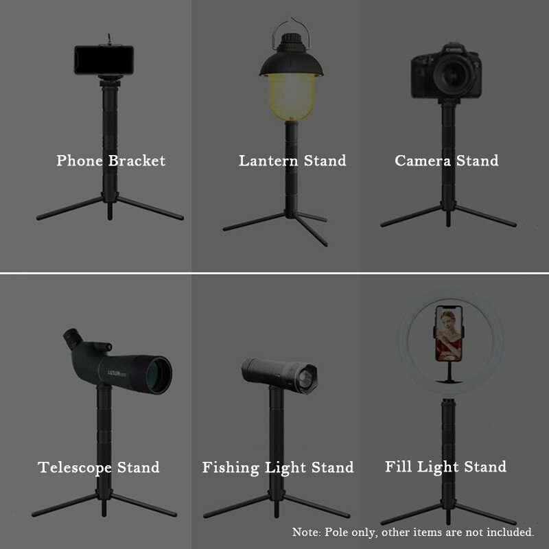 Aluminum Lantern Stand Camping Lamp Pole for Astrolux CL01 CL02 Foldable Light Support Holder Lamp B