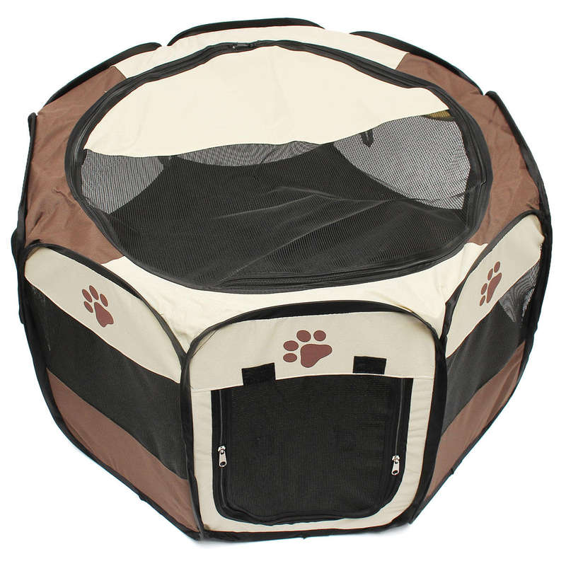 OxGord 45cm Pet Dog Cat Playpen Tent Portable Exercise Fence Kennel Cage Crate