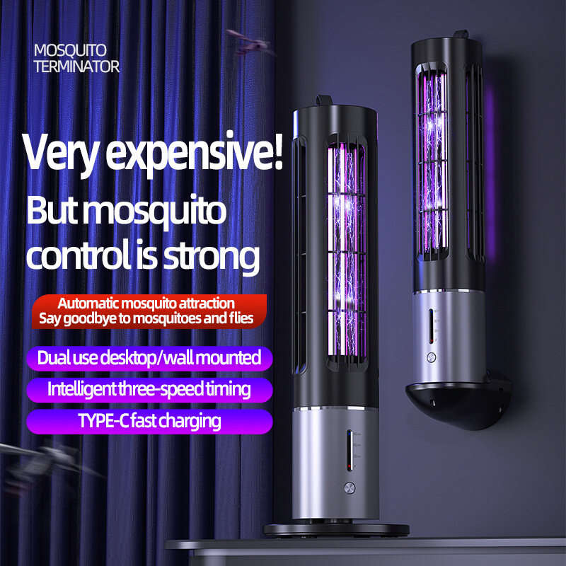 Electric Mosquito Lamp with Portable Design Efficient Insect Killer for Outdoor Camping and Picnic U