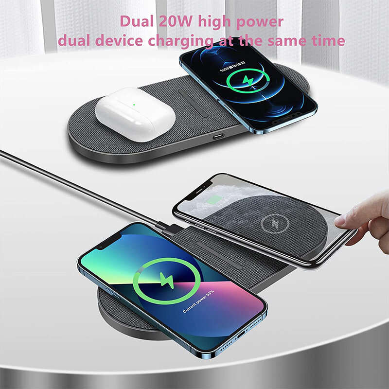FDGAO 20W 15W 10W 7.5W 5W Wireless Charger Fast Wireless Charging Pad for Qi-enabled Smart Phones fo