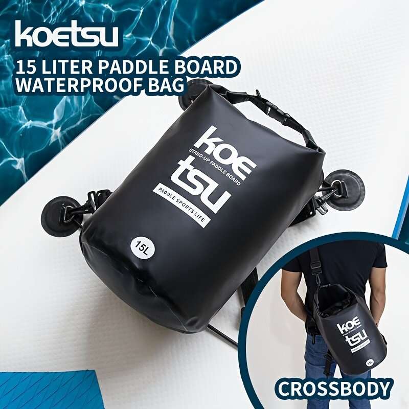 KOETSU 15L/3.96gal Waterproof Large Capacity Paddle Board Bag, For Secure Storage And Easy Carrying,