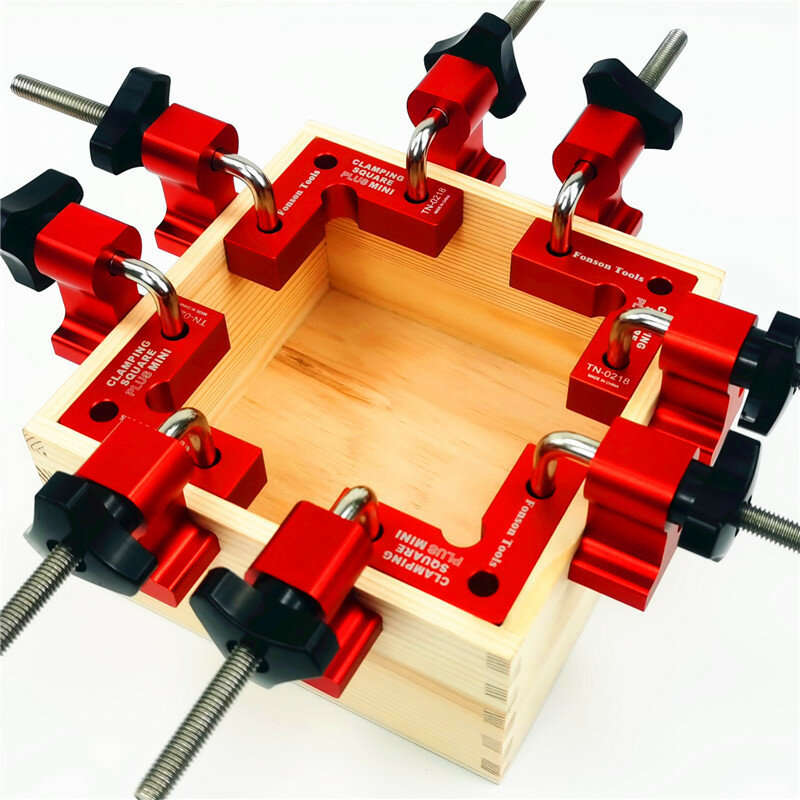 ENJOYWOOD 4 Set Mini Woodworking Right Angle Positioning Clamp 90 Degree Precision Clamping Square C