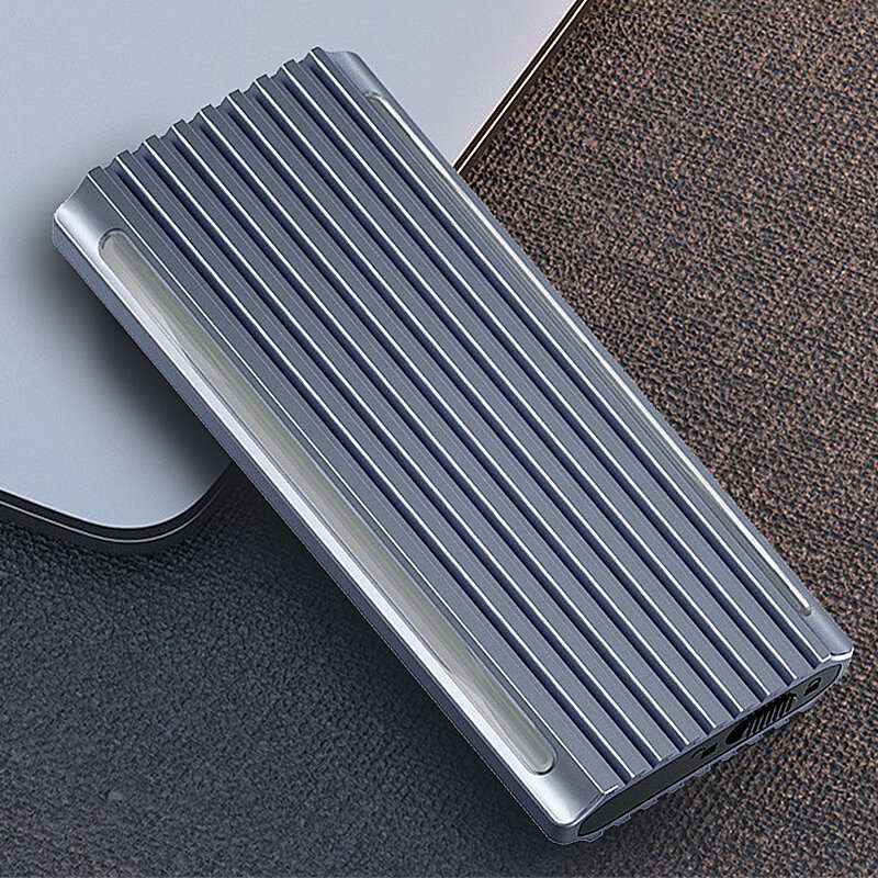 M.2 NVME/NGFF Dual Protocols SSD Case 10Gbps Type-C USB 3.1 RGB Solid State Drive Cooling Mobile Alu