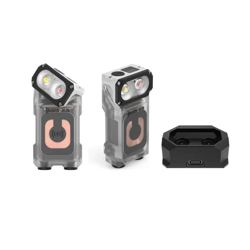 WUBEN X3 Owl 700LM Mini LED Keychain Flashlight 180 Rotating Head Best EDC Flashlight Wireless Charg