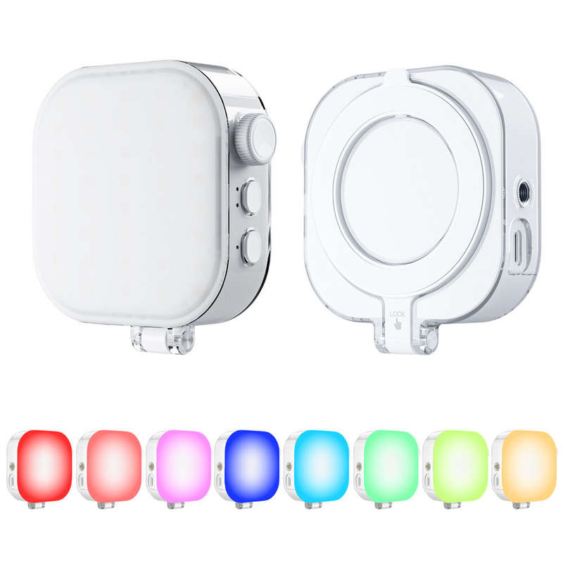 TELESIN Magnetic Fill Light RGB Full Color 2500K-9000K Portable LED Fill Light 2000mAh Rechargeable