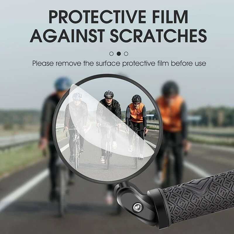 WEST BIKING Round Bicycle Rearview Mirror 360Rotatable Convex Safety Cycling Motorcycle MTB Bike Rea