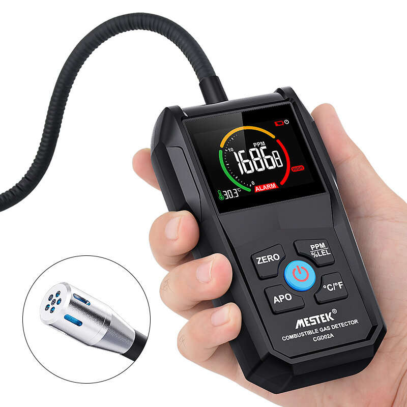 MESTEK CGD-02A Digital Gas Tester Gas Sensor Air Quality Monitor Gas Leak Sensor Gas Analyzer Automo