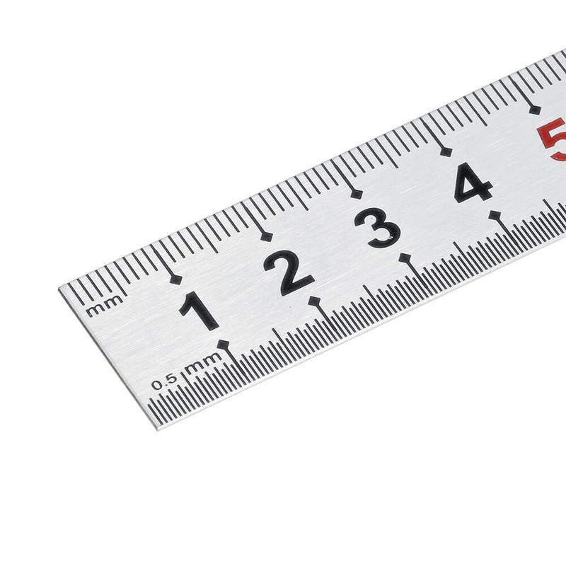 150-1200mm Thickened Stainless Steel Ruler with Metric and Inch Scales Woodworking Scriber Measuring