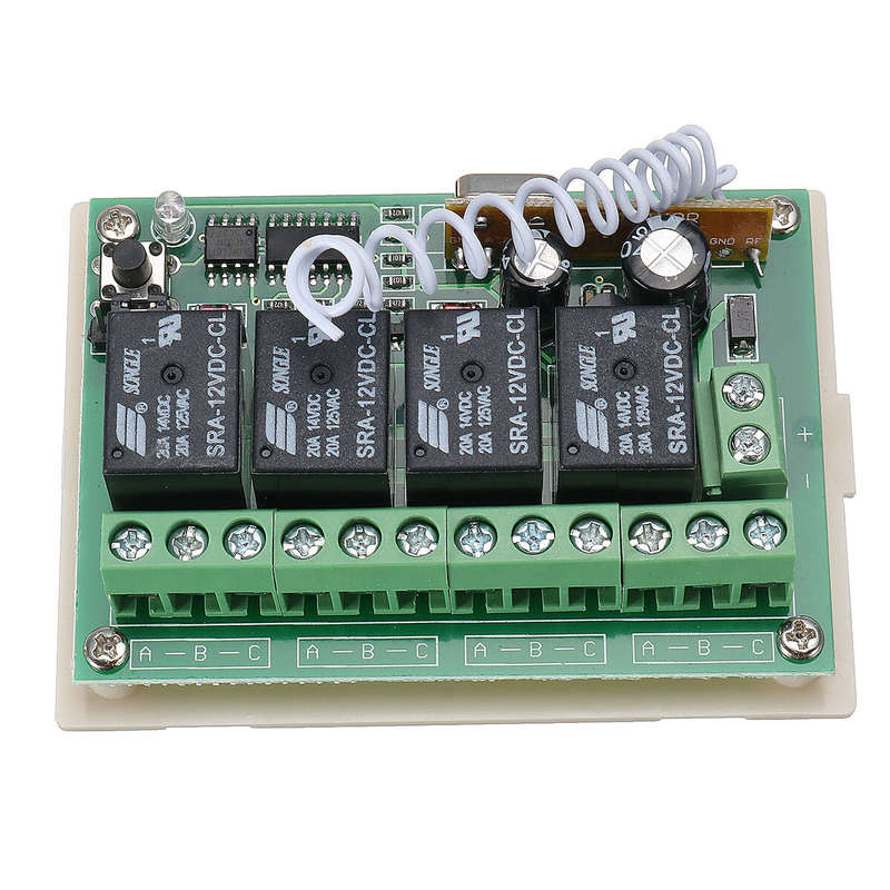 Geekcreit 12V 4CH Channel 433Mhz Wireless Remote Control Switch With 2 Transmitter