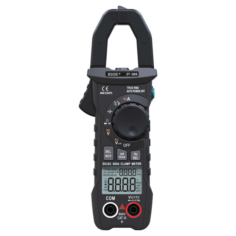 BSIDE ZT-QS9 Digital Clamp Meter 600A Current True RMS Smart Plier ammeter Auto Rang 6000 Counts Mul
