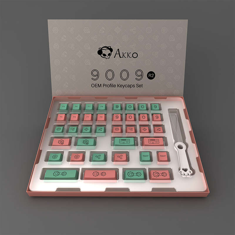 AKKO 38 Keys 9009 Retro Supplement Keycap Set R2 OEM Profile PBT Sublimation Keycaps for Mechanical