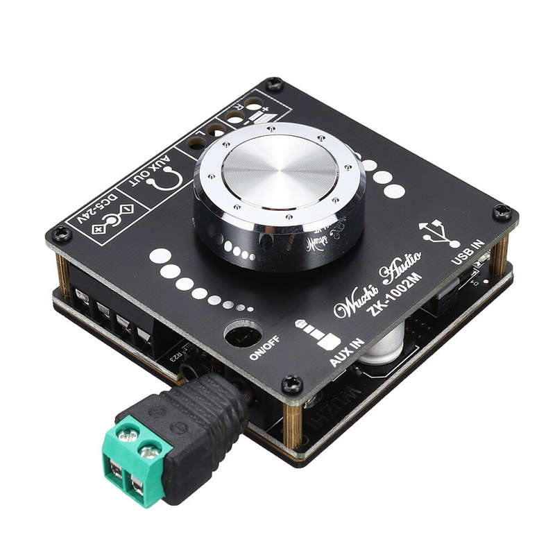 ZK-1002M 100W+100W Bluetooth 5.0 Power Audio Amplifier board Stereo AMP Amplificador Home Theater AU