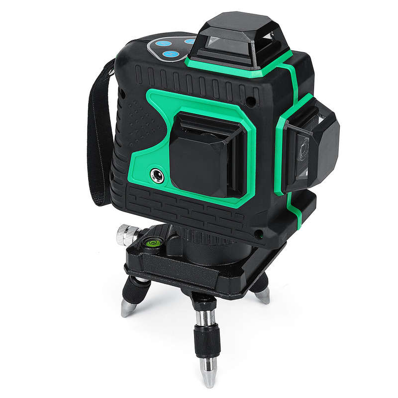 MUSTOOL 3D Green Auto Laser Level 12 Lines 360 Horizontal & Vertical Cross Build Tool Measuring Tool