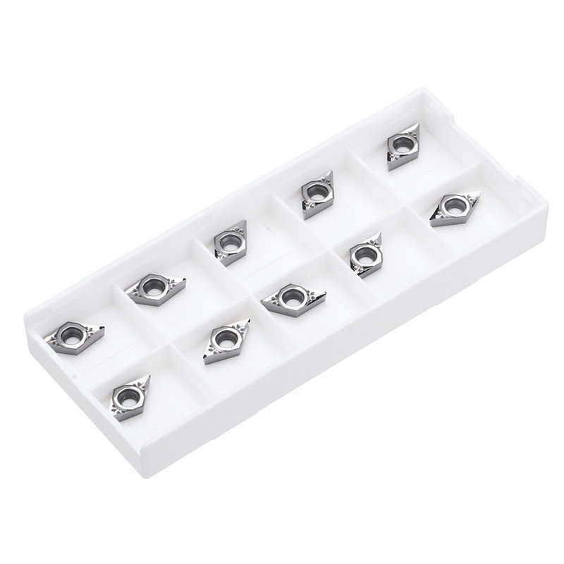 MACHIFIT 10pcs DCGT070204-AK H01 Aluminum Cutter Blade Carbide Insert Cutting Tool For CNC Turning T