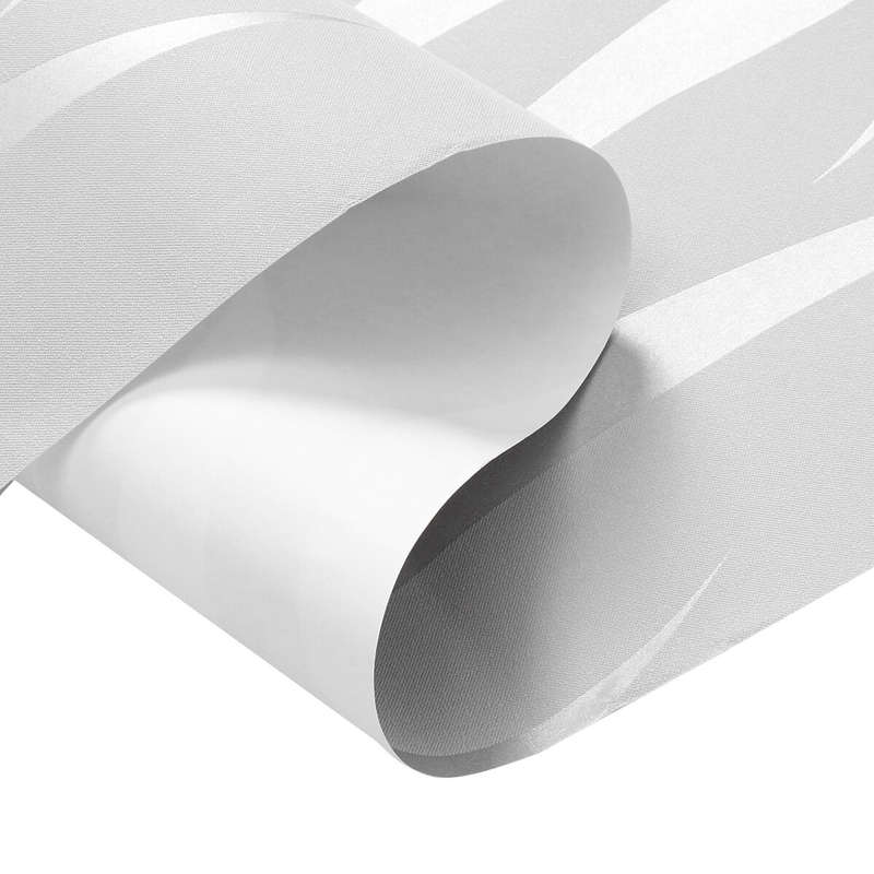 Silver 3D Non-Woven Fabric Wave Stripe Embossed Wallpaper Waterproof Modern Simple Non-Woven Fabric