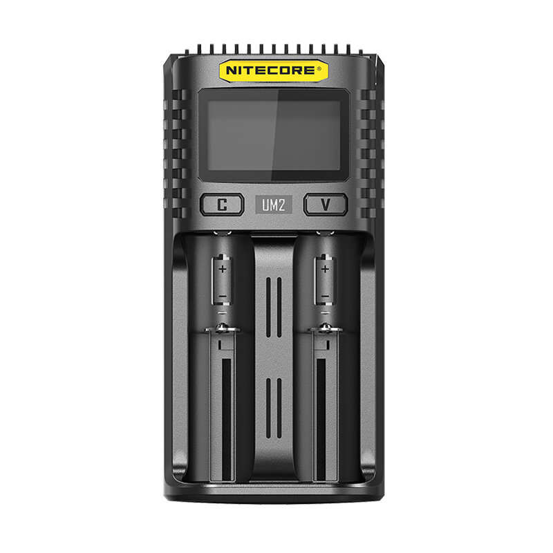 NITECORE UM2 LCD Display 5V/2A Lithium Battery Charger USB QC Smart Rapid Charger For AA AAA 18650 2