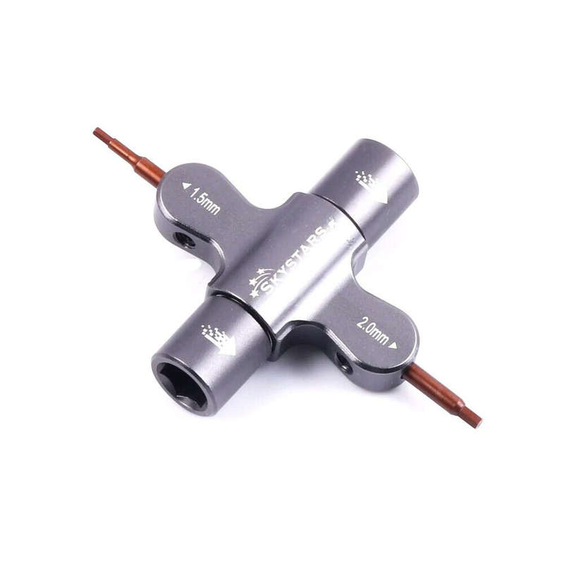 Skystars Quad M5 Wrench 1.5mm/2mm Screwdriver with Built in One Way Bearing Tool for RC Drone FPV Ra