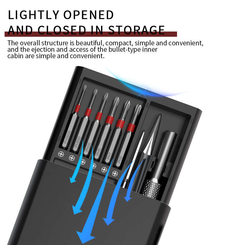 MT-M039 39-in-1 Screwdriver Set Double-Sided Magnetic Tip Hand Tools Magnetic Screwdriver Set Screwd