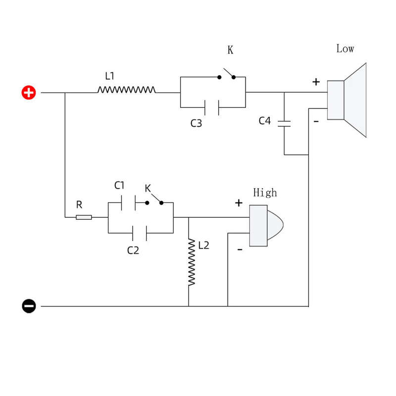 250W WEAH-204 Crossover High and Low Two-way Divider Speaker Modified HiFi High-fidelity Audio Vocal