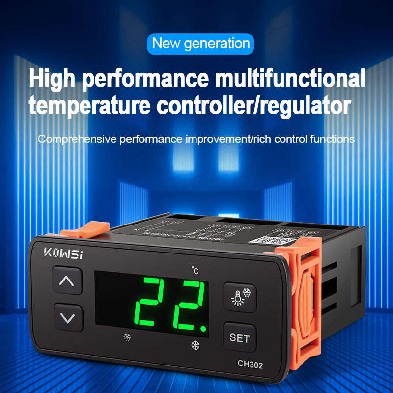 KWS-CH302 AC110-220V LED Digital Thermostat for Incubator Temperature Controller Dual Sensor Refrige
